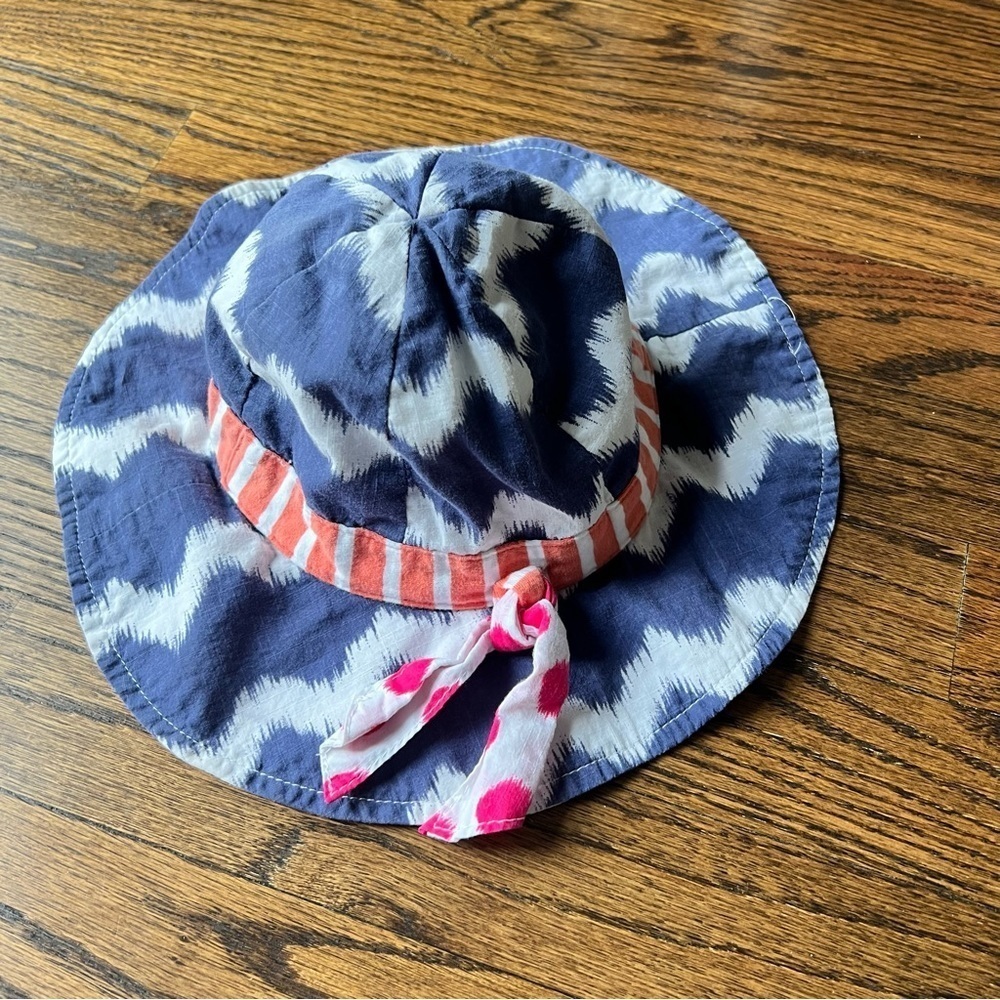 Deux par deux colorful cotton summer sun hat for toddler girl - 2-3 years